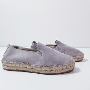 Fabiola Gray Suede leather Slip On Espadrilles Shoes Made in Spain